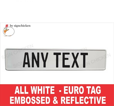 Custom Black License Plate With White Text / Custom