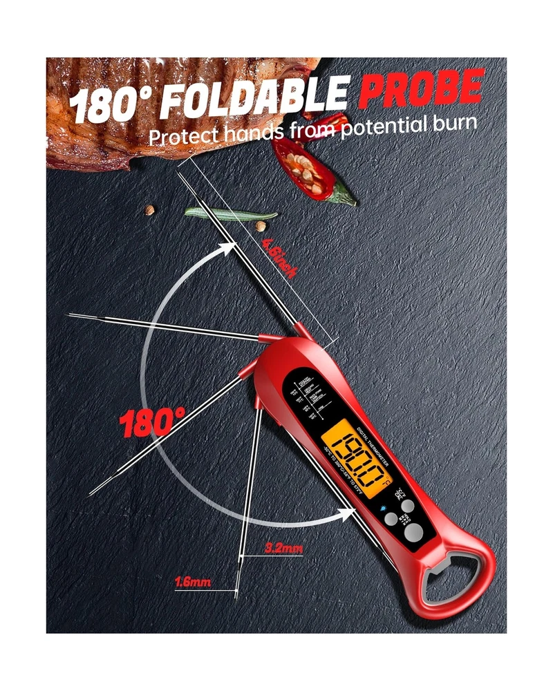 Meat Thermometer Digital, Instant Read Meat ThermometerI for Grill and Cookin...