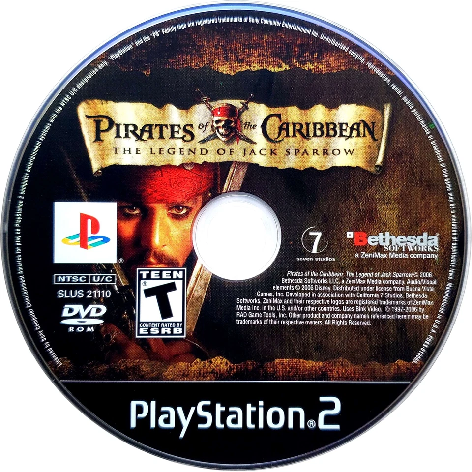 Piratas del Caribe - Sony Playstation 2 PS2 Prístino Probado Auténtico Foto 3 de 4