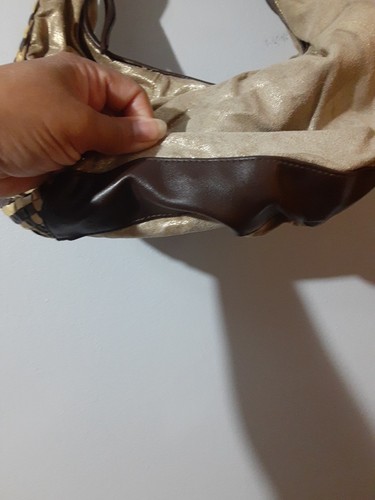 Bolso de Mano Bisou Bisou Marrón Tostado Diseño Tejido Corto Boho Poliéster Cierre de Cremallera  - Imagen 3 de 8