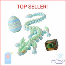 SYEFKJSA 3D Printed Dragon Eggs with Dragon Inside - 12Inch,Articulated Fidget 3
