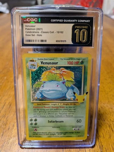 Pokémon Venusaur CGC 10 Celebrations Classic Collection 15/102 Holo