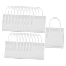 20x Clear Gift Bags Goodie Bag Decoration Reusable Handbag Gift Wrap Bags for