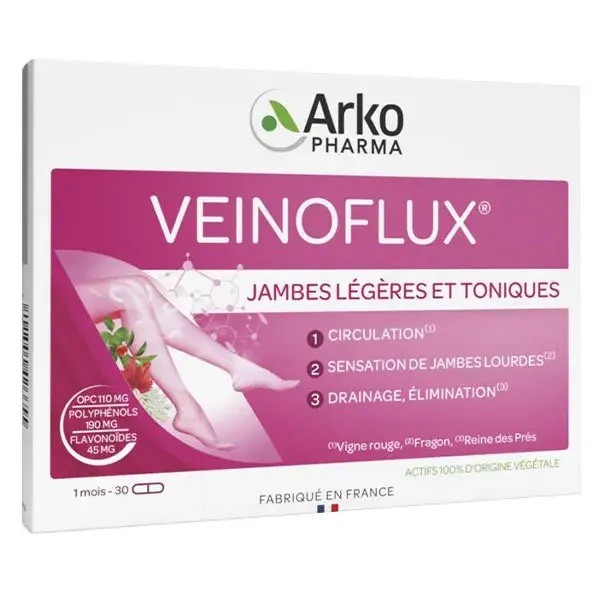 Jambes lourdes ? Veinoflux Arkopharma stimule la circulation pour retrouver un confort durable