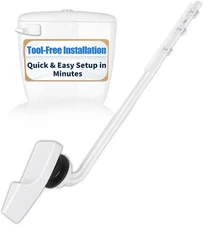 Lydia's Deal Toilet Handle Replacement Kit, Front Mount, White Plastic 