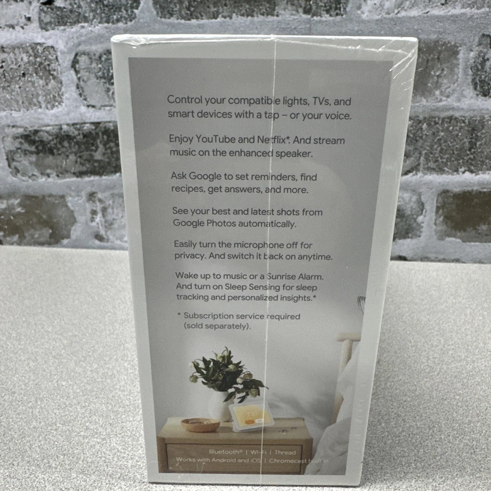 Nest Hub 7 Smart Touchscreen Display Google Assistant GA01331-US 2nd Gen Chalk - Image 2 of 4