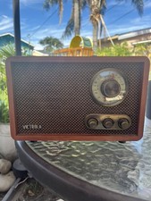 Victrola Willow VRS-2800 Retro Wood Bluetooth FM/AM Radio Espresso Rotary Dial