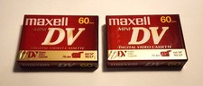 Lot Of 2 Maxell Mini DV 60 Minute Digital Video Cassettes DVM60SE