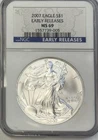 2007 Silver Eagle NGC MS69 Early Releases
