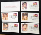 Set of 5 January 8 1993 Elvis Presley First Day Cover Envelops Memphis, TN 38101