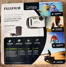 Fujifilm FinePix XP130 White 16.4MP Waterproof Shockproof WiFi Camera BUNDLE NEW