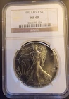 1992 American Eagle NGC MS69 Vtg Bullion Rare -0.999 Silver 1 Oz Ounce Art Coin