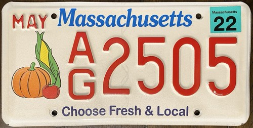 2022 Massachusetts AGRICULTURE Choose Fresh & Local license plate