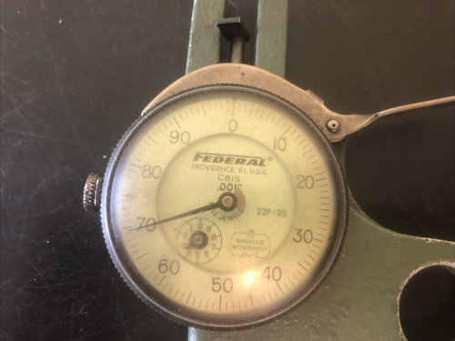 Misuratore di spessore portatile federale 22P-20 vecchio strumento per macchinista .001" - Foto 4 di 10