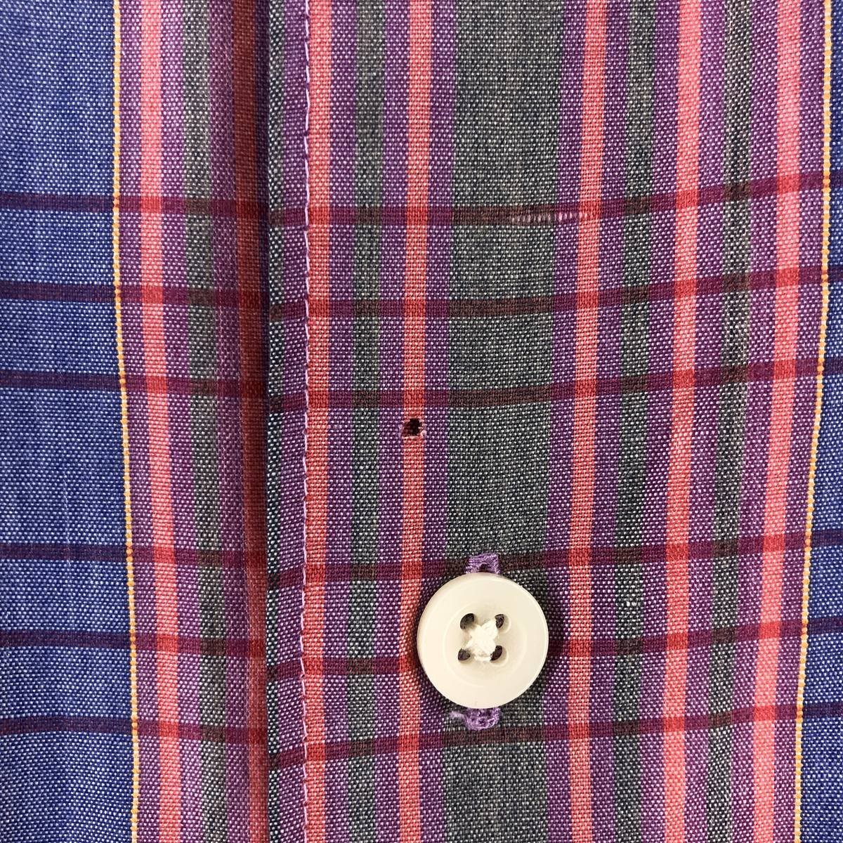 Camicia vintage Yves Saint Laurent da uomo a quadri manica corta con bottoni S...