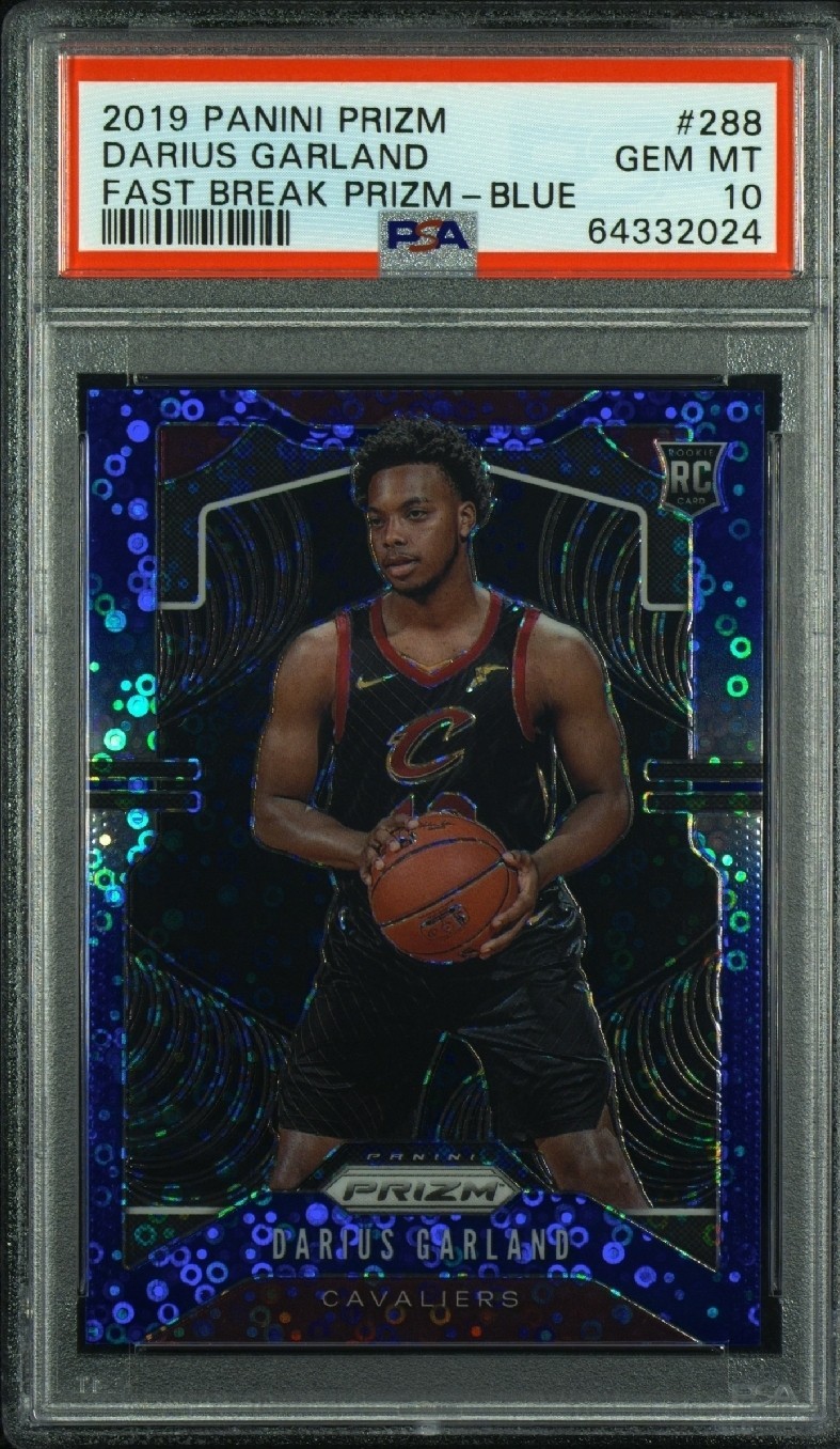 2019-20 Prizm - Rookie Darius Garland #288 Blue Fast Break Prizm /175 (RC)