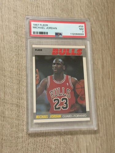 1987 FLEER #59 MICHAEL JORDAN PSA 7