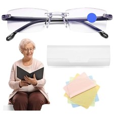 Anti-Blue Light Presbyopia Glasses Auto Zoom Smart Look Far and Near for Read...