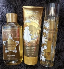 Bath & Body Works Christmas Cookies 3 Piece Set Body Cream, Mist, & Shower Gel