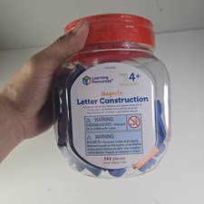 Learning Resources Magnetic Letter Construction 262 Pieces Jar PreK Ages 4 
