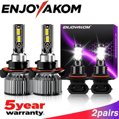 For Ford F 150 2004-2014 10000K LED Headlight Hi/Lo + Fog Light Bulbs Combo 4x