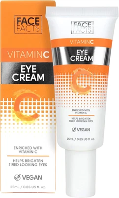 QUEST PERSONAL CARE GLOBAL LTD Face Facts Vitamin C Eye Cream | Antioxidant-Rich Vitamin C + Glycerin | Hydrate
