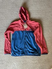 NWT Patagonia Fleece kids XL 14 Micro D Snap-T wavy blue sunset red hoody