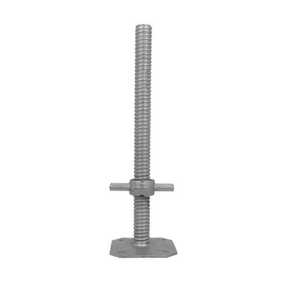 GeZu Impex Gerüstspindel Gewindefußplatte galvanisch Ø 38 mm 30/50/65/80/100 cm