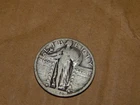 1923-P Standing Liberty Quarter - Good Details very worn but readable 3