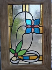 ANTIQUE ENGLISH STAINED GLASS WINDOW
