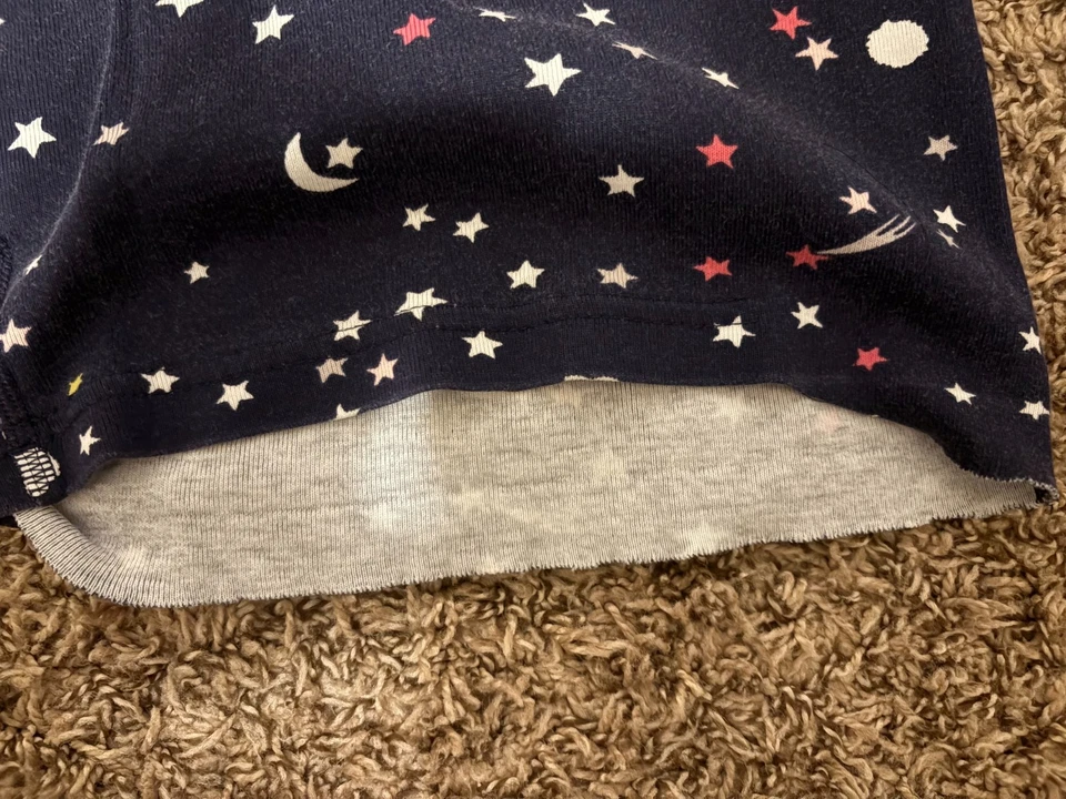 Pijama Hanna Andersson estampa de lua e estrela 80 cm 18-24 meses azul marinho - Imagem 4 de 4