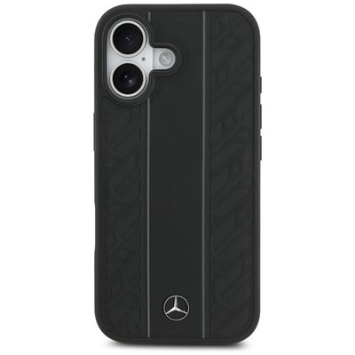Mercedes iPhone 17 Hülle Case MagSafe Genuine Leather Laurel Leaves