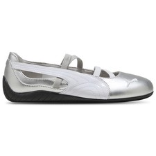 PUMA Speedcat Ballet Metallic Silver White 40613301 GS Size 4Y-7Y Girls Womens