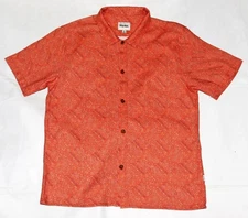 Rhythm Men's Short Sleeve Button Front Linen Blend Pocket Shirt Size Medium
