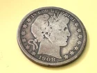 1908 O USA Barber Half Dollar - Silver 90%