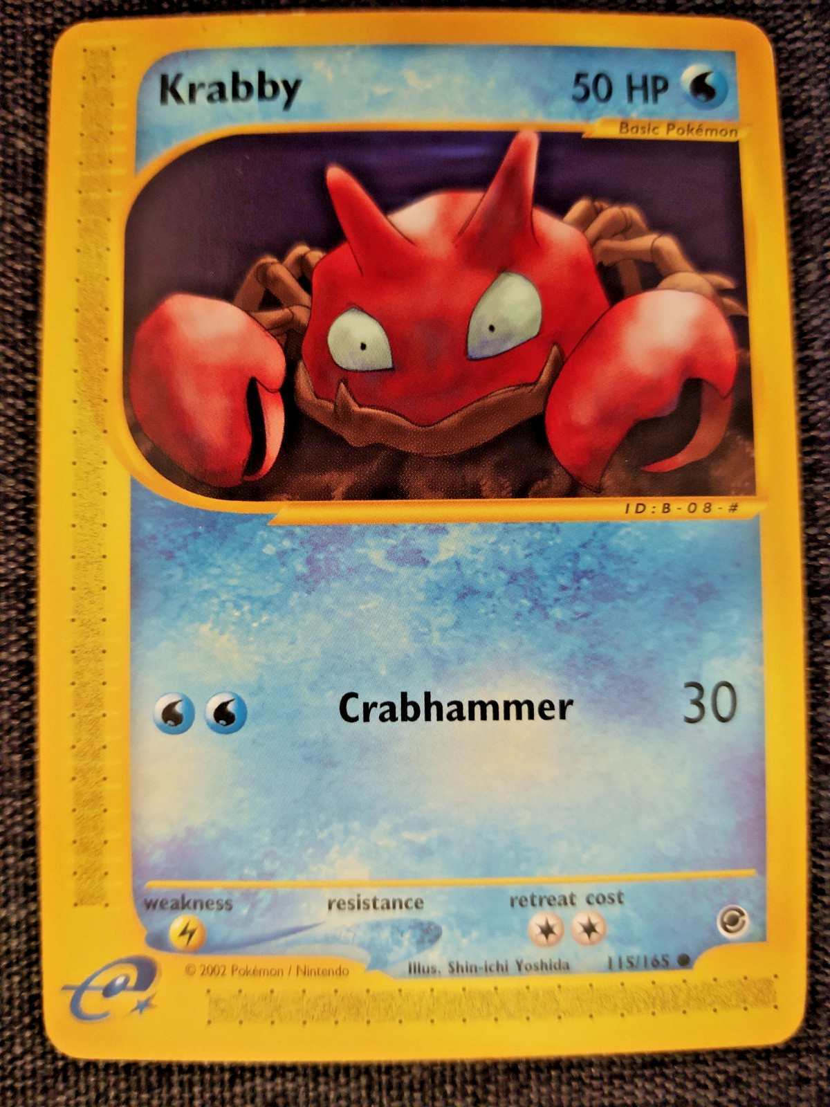 Pokemon TCG Krabby 115/165 Expedition Common LP