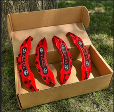 4X RED Brake Caliper Covers for Toyota Corolla, Camry, C-HR, RAV4, Hilux, Prius
