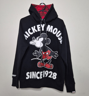 Disney A Bathing Ape Aape Mickey Mouse Hoodie Pullover Jumper Size M