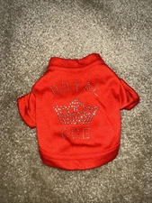 Paws-N-Claws ROYAL DOG bedazzled shirt crown XS