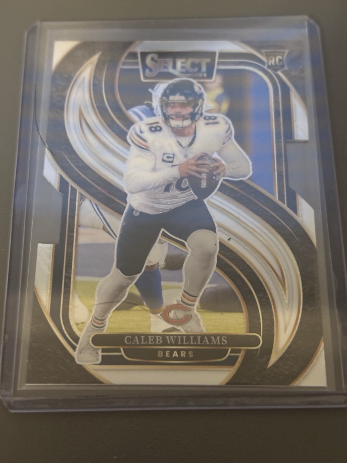 2024 Panini Select - Premier Level Caleb Williams #114 Silver Prizm Die-Cut (RC)