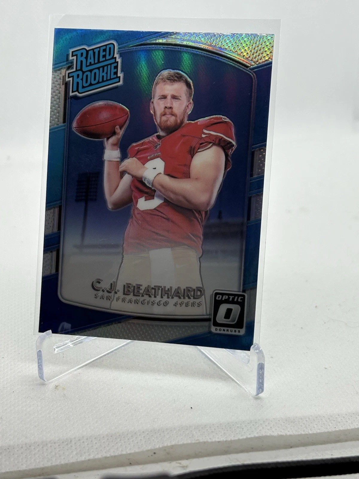 2017 Optic Rated Rookie C.J. Beathard Prizm 49ers Iowa Football