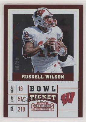 2017 Panini Contenders Draft Picks Bowl Ticket /99 Russell Wilson #86 9o3