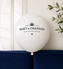 Globos blancos Moët & Chandon x10 | Decoraciones de fiesta de champán de lujo