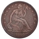 1846 Seated Liberty Half Dollar Medium Date (B4020)