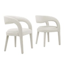 Pinnacle Boucle Upholstered Dining Chair Set of 2