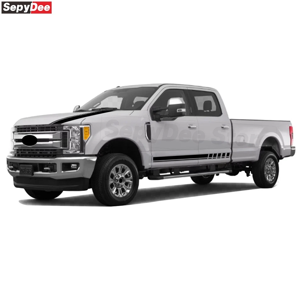 Kit de calcomanías de rayas adhesivas capó capó camioneta auto camioneta para Ford Super Duty F-250 Foto 4 de 4