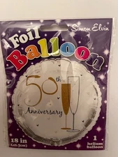 50th GOLD ANNIVERSARY FOIL HELIUM BALLOON