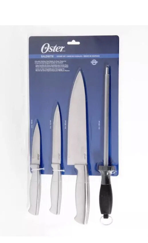 Nuevo..! Juego de cubiertos Oster Baldwyn de 4 piezas cuchillas de acero inoxidable Foto 2 de 4