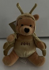 21st Century Pooh Winnie The Pooh Disney Store Soft Toy, Beanie Plush with Tags.