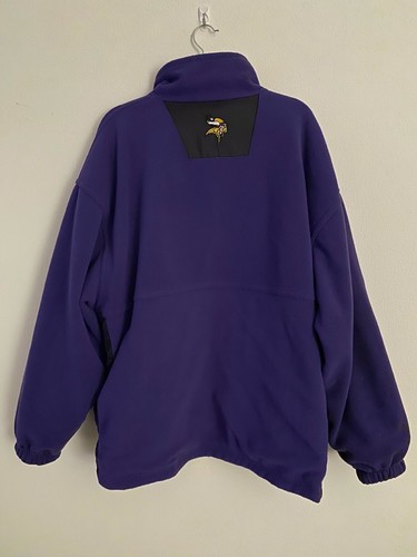 Pro Player Mens XL Minnesota Vikings Embroidered Reversible Fleece Jacket Vtg - Picture 5 of 9